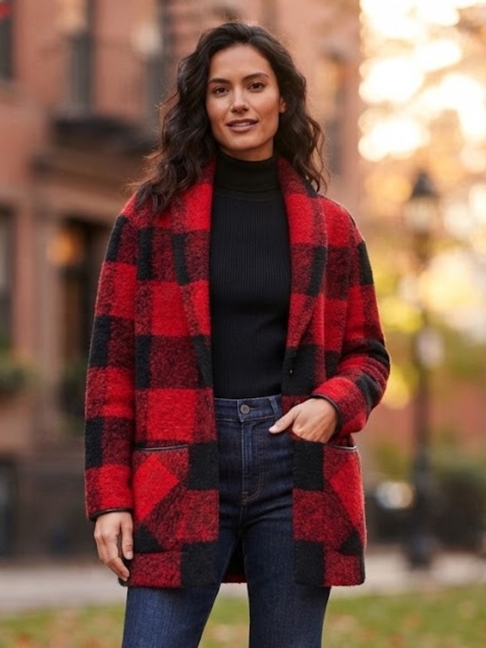 Aritzia Wilfred Free Plaid Wool Blend Cardigan - #130